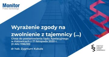 Wyrażenie zgody na zwolnienie z tajemnicy bankowej_