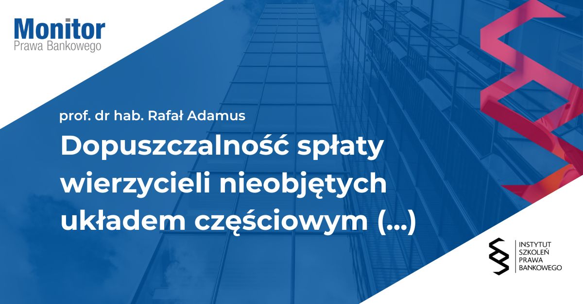 Dopuszczalność spłaty wierzycieli nieobjętych układem częściowym przed prawomocnym zatwierdzeniem układu