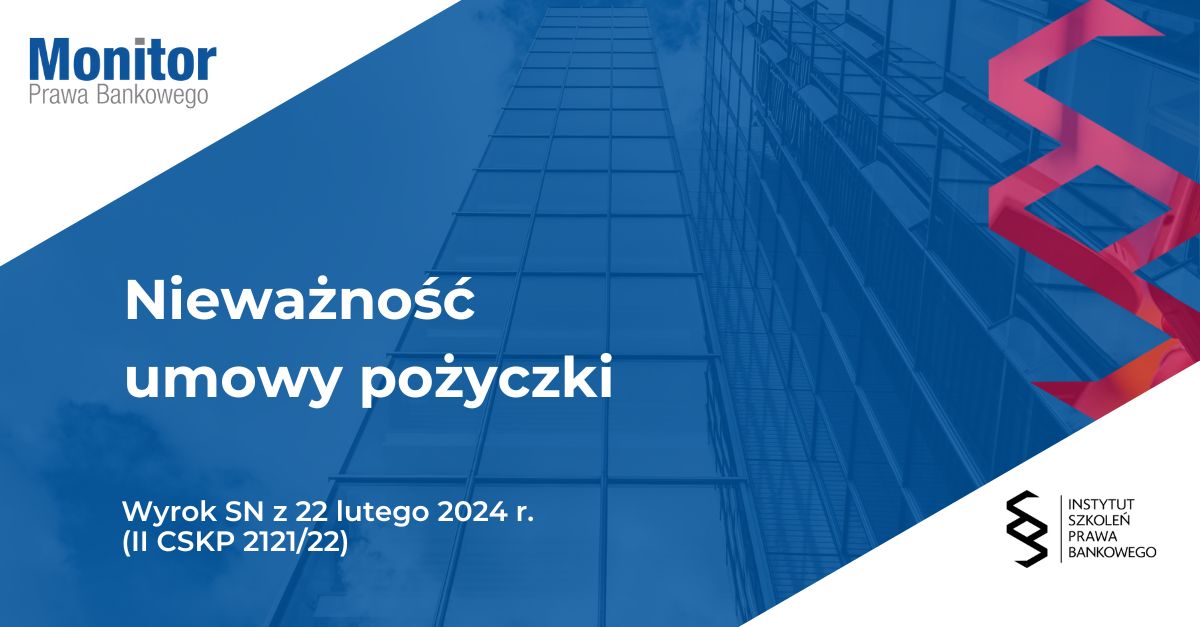 Nieważność umowy pożyczki